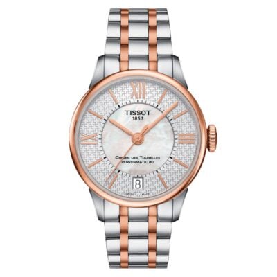 Tissot Ladies Automatic Watch Chemin Des Tourelles Powermatic 80 Two-Tone - T0992072211802